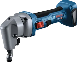 Bosch GNA 18V-16 E cordless nibbler for metal cutting.