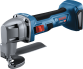 Bosch GSC 18V-16 E cordless metal shear for cutting steel.