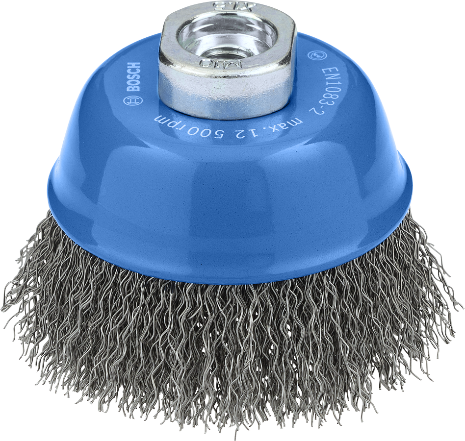 Bosch Metal Clean Cup Brush 75 mm for angle grinders.