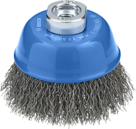 Bosch Metal Clean Cup Brush 75 mm for angle grinders.