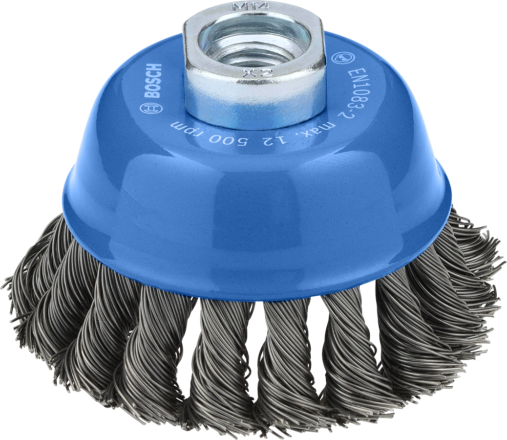 Bosch Metal Heavy Cup Brush 75 mm for angle grinders.
