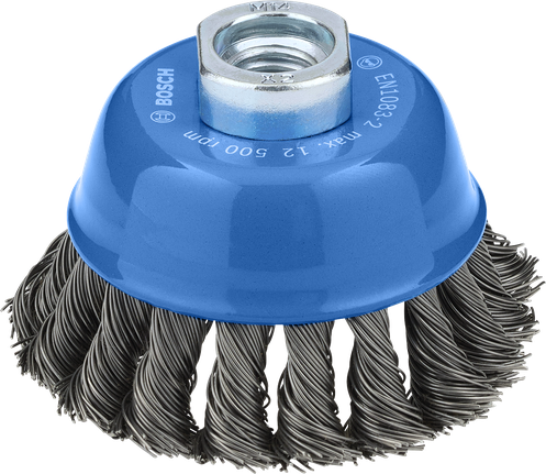 Bosch Metal Heavy Cup Brush 75 mm for angle grinders.