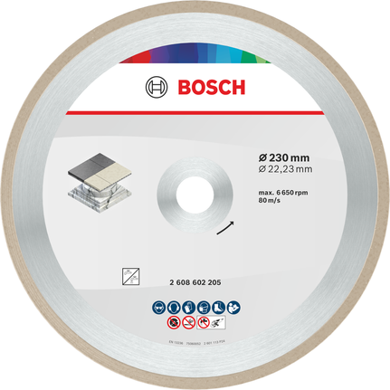 Bosch ceramic cutting disc 230 mm for tile work.