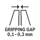 Gripping gap.