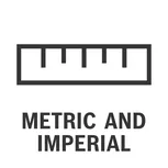 Metric and imperial scale.