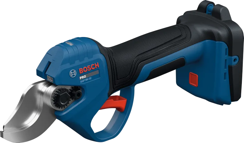 Bosch GGP18V-32 cordless pruner with ergonomic handle.