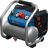 Bosch GKO18V-51 air compressor with control gauges.