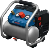 Bosch GKO18V-51 air compressor with control gauges.
