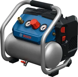 Bosch GKO18V-51 air compressor with control gauges.