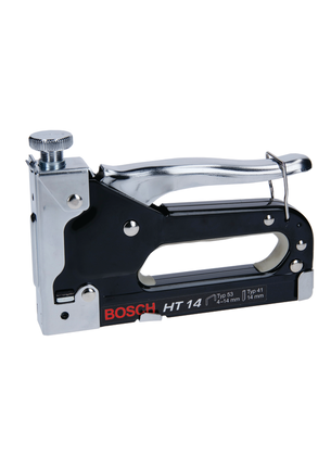 Bosch HT 14 handheld tacker for stapling tasks.