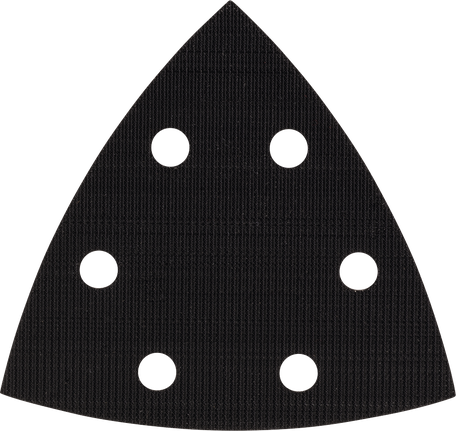 Bosch sanding plate with six dust extraction holes.