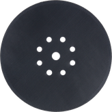 Bosch 215 mm backing pad with 8 perforations.