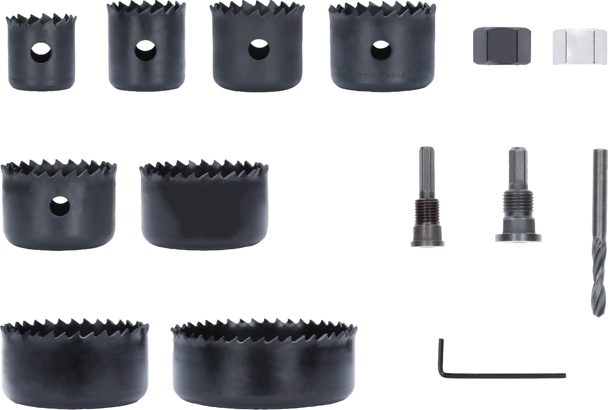 Wood and Drywall arbored Hole Saw Set with Pilot Drill