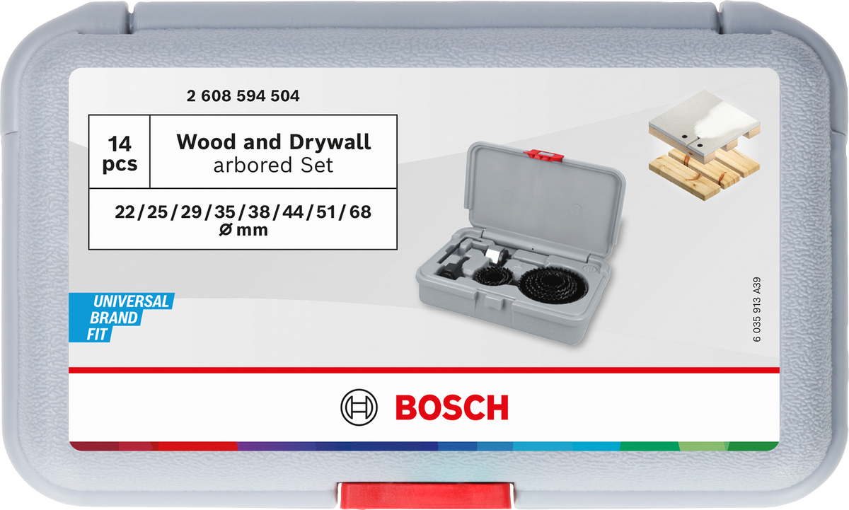 Wood and Drywall arbored Hole Saw Set with Pilot Drill