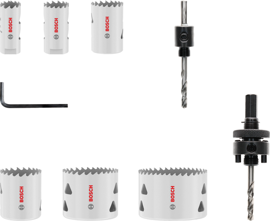 Bosch Multi Material Threaded Hole Saw Set, 6 sizes.