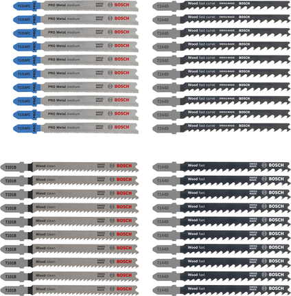 Bosch Wood and Metal Jigsaw Blade Set 40 pcs.