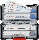 Bosch 20-piece reciprocating saw blade set for wood and metal.