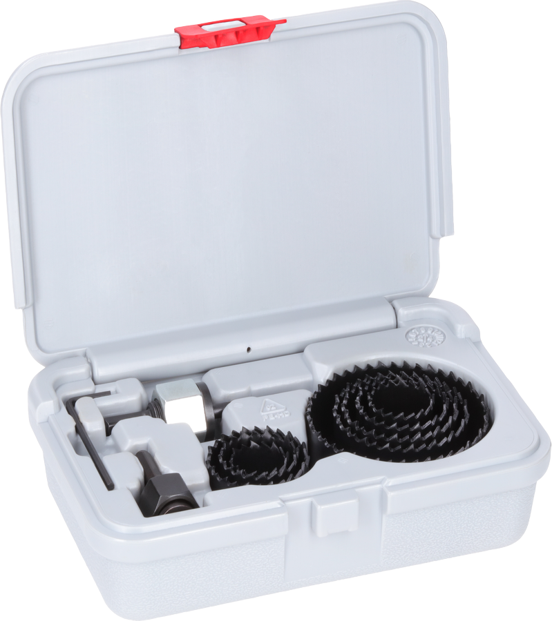 Wood and Drywall arbored Hole Saw Set with Pilot Drill