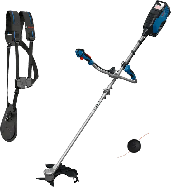 Bosch GFR 18V-25 brushcutter with harness.