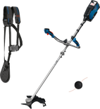 Bosch GFR 18V-25 brushcutter with harness.