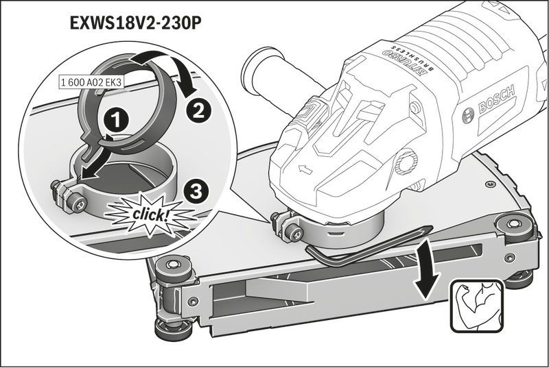 Guard clamp installation.
