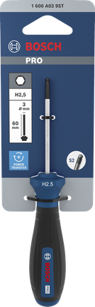 Bosch PRO Screwdriver H2.5 x 60 mm with ergonomic handle.