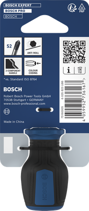 Bosch PRO Stubby Screwdriver PH3 x 25 mm with anti-roll handle.