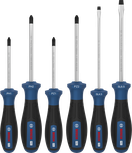 Bosch PRO Screwdriver Set PH/PZ/SL, 6 pcs with anti roll-off handles.