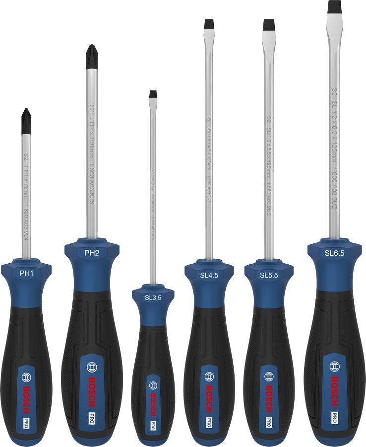 PRO Screwdriver PH/SL Set, 6 pcs