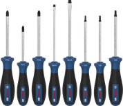 Bosch PRO Screwdriver Set 8 pcs with color-coded handles.