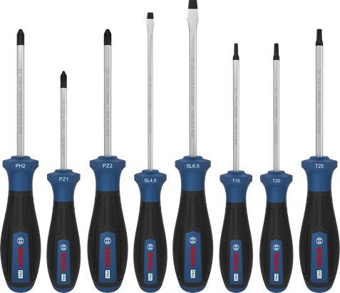 PRO Screwdriver PH/PZ/SL/TX Set, 6 pcs