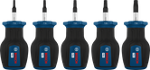 Bosch PRO Stubby Screwdriver TX Set 5 pcs with S2 shafts.