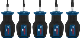 Bosch PRO Stubby Screwdriver TX Set 5 pcs with S2 shafts.