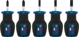 Bosch PRO Stubby Screwdriver PH/SL Set with S2 shafts.