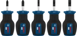 Bosch PRO Stubby Screwdriver PZ/SL Set with S2 shafts.