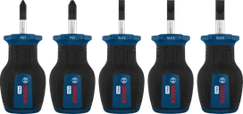 Bosch PRO Stubby Screwdriver PZ/SL Set with S2 shafts.