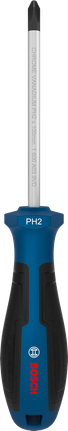 Bosch PH2 x 100 mm screwdriver with ergonomic handle.