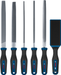Bosch file set 5 pcs plus PRO file brush with multi-component handles.