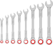 Bosch ratchet combination wrench set 8-19 mm, 50 percent more torque.