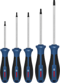 Bosch Screwdriver Set TX 5 pcs with chrome vanadium shafts.