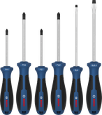 Bosch screwdriver set PH/PZ/SL, chrome vanadium shafts.