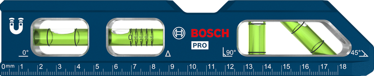 Bosch PRO Billet Torpedo Level 200 mm with magnetic base.