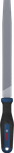 Bosch flat hand file 200 mm with ergonomic handle.