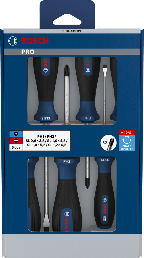 PRO Screwdriver PH/SL Set, 6 pcs