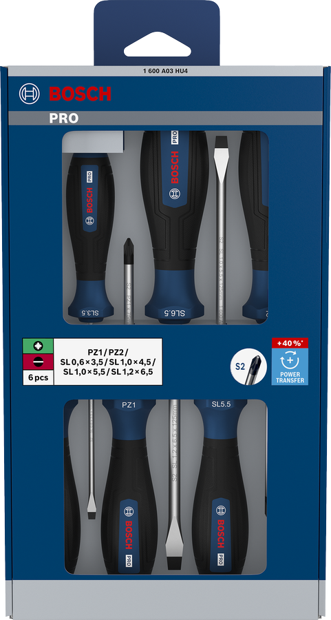 PRO Screwdriver PZ/SL Set, 6 pcs