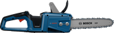 Bosch GKE18V-30 cordless chainsaw, ergonomic handle.