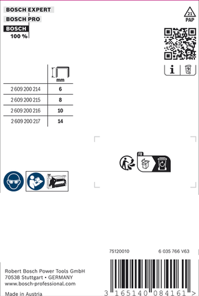 Bosch Fine Wire Staples Type 53/10S 10mm for staplers.