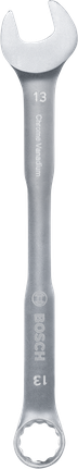 Bosch 13 mm combination chrome vanadium wrench.