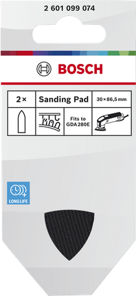 Bosch sanding pad for GDA 280E with hook-and-loop fastening.
