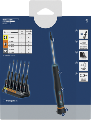 PRO Precision Screwdriver TX/TH/H Set, 6 pcs